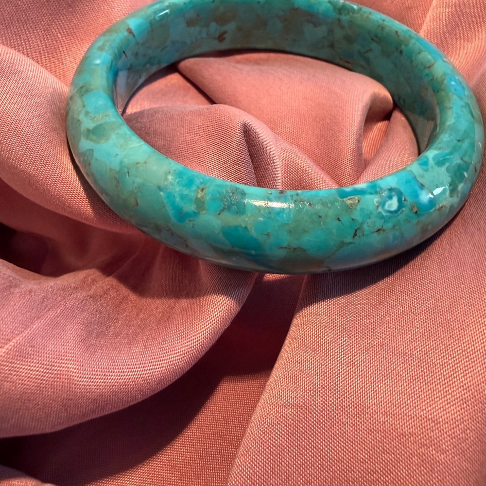 Turquoise Stone Bangle Bracelet